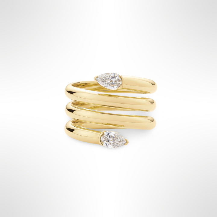 Coil Ring with Drops