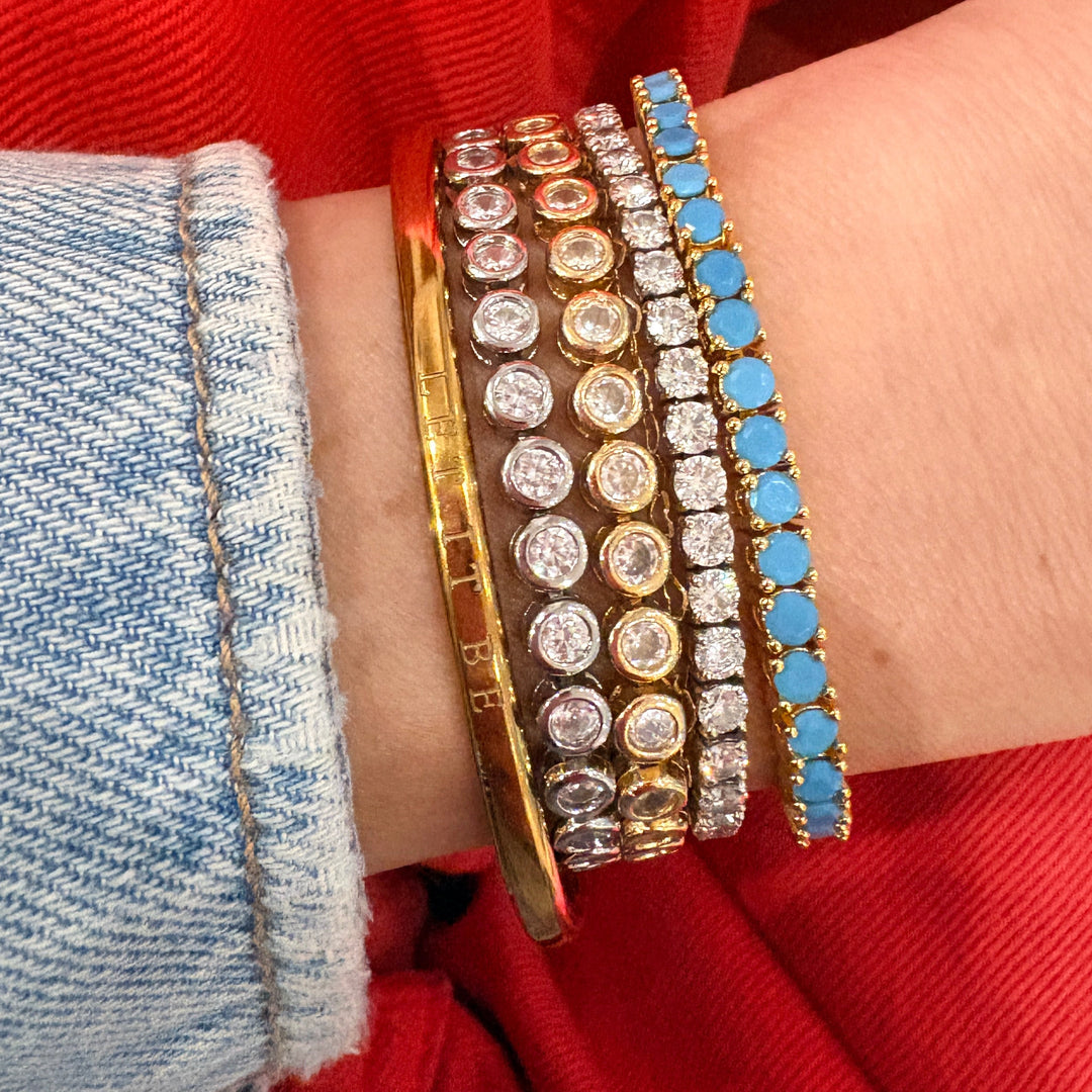 Round Bezel Tennis Bracelet