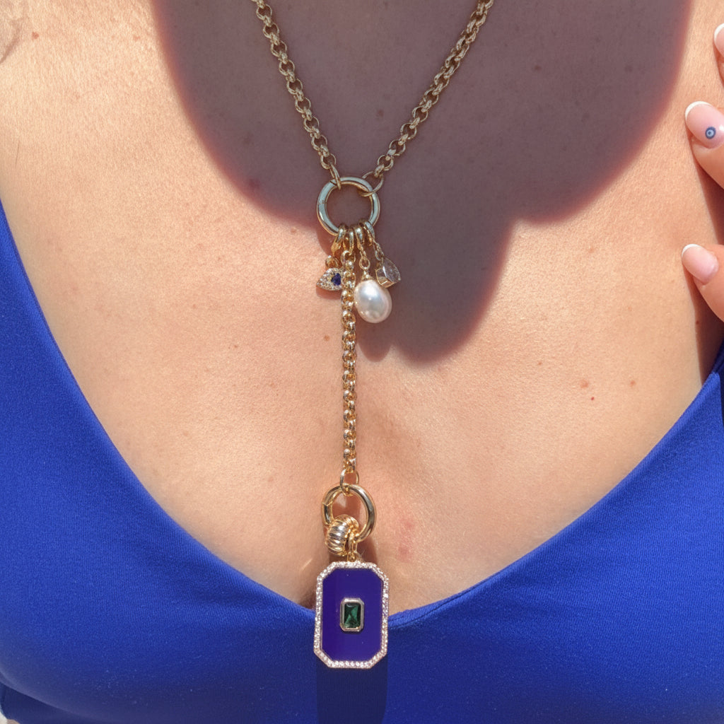 Lapis Dog Tag Pendant