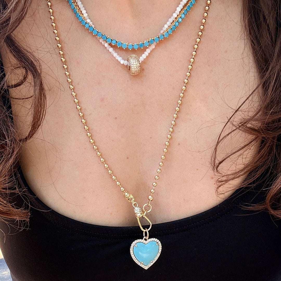 Ball Chain with Pavé Clip