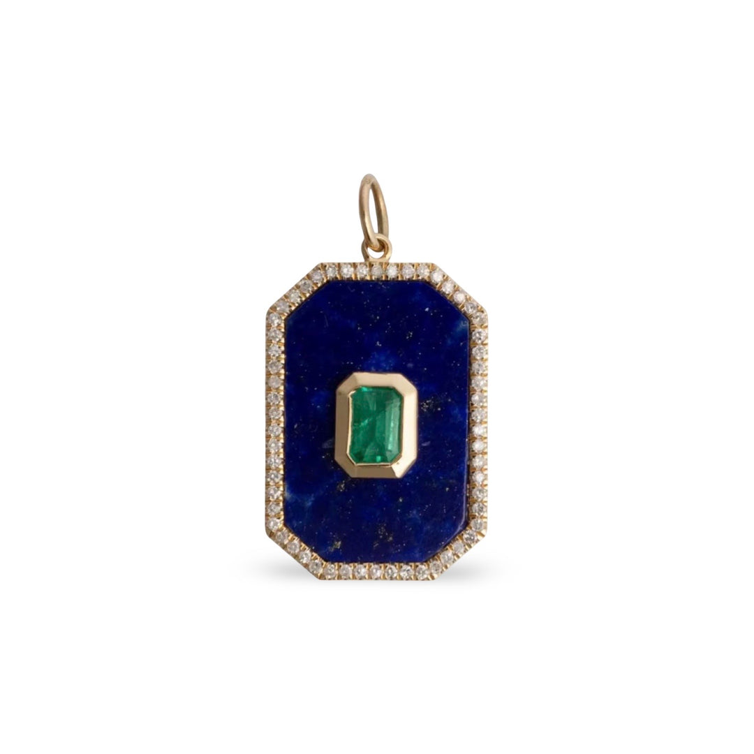 Lapis Dog Tag Pendant
