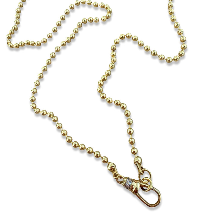 Ball Chain with Pavé Clip