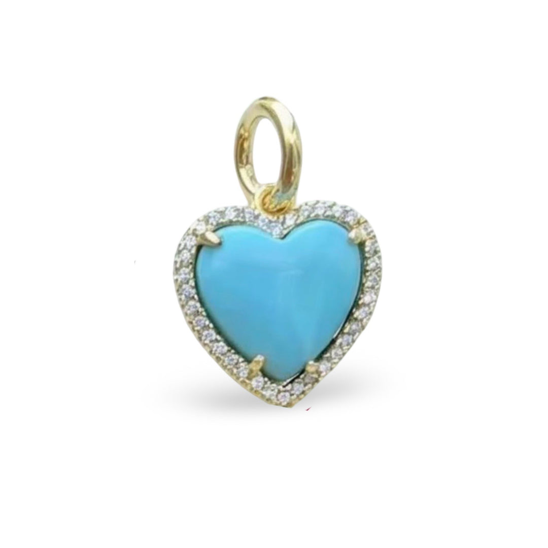 Turquoise Heart Charm