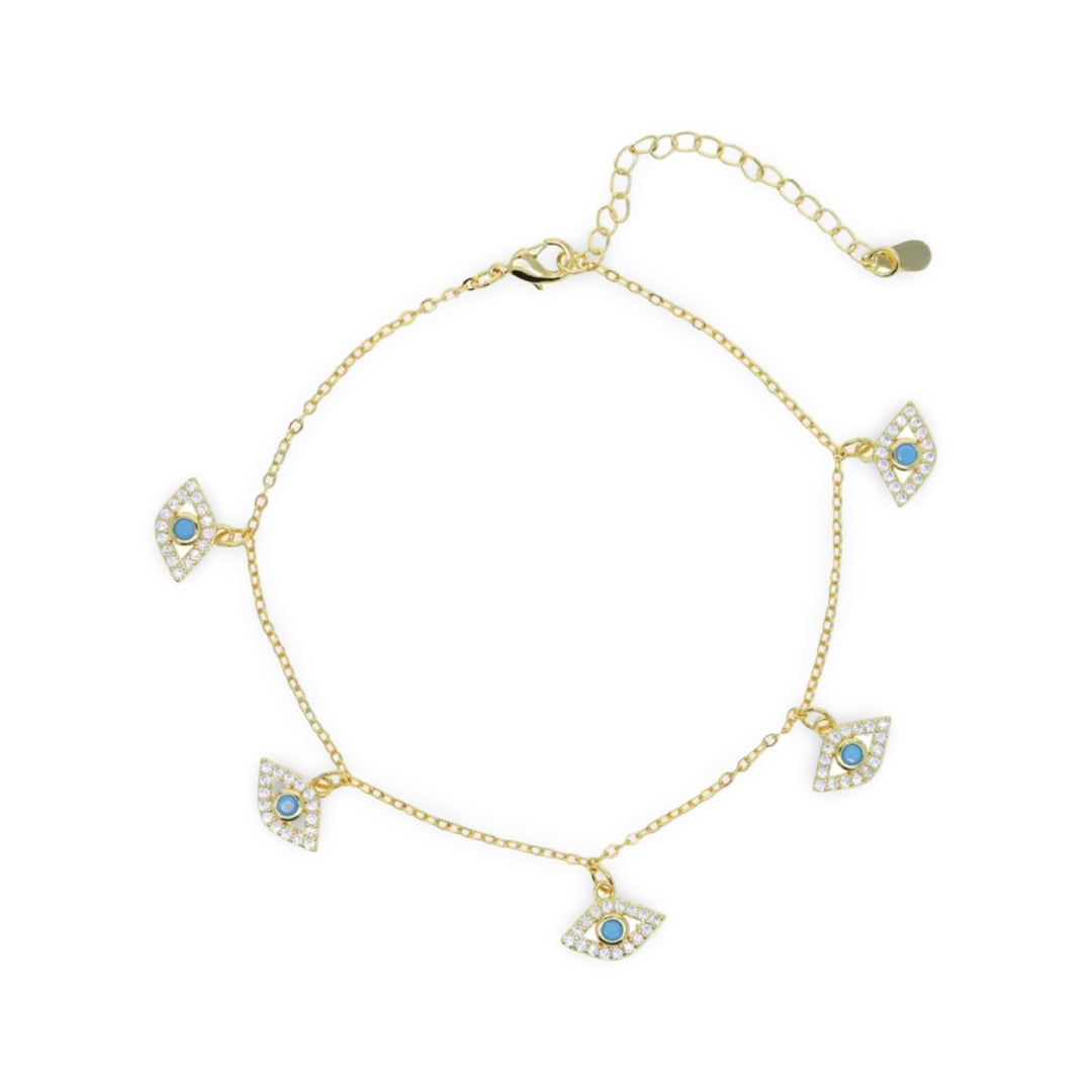 Eye Anklet with Turquoise