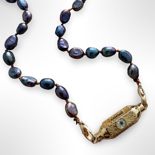 Black Freshwater Pearl Necklace