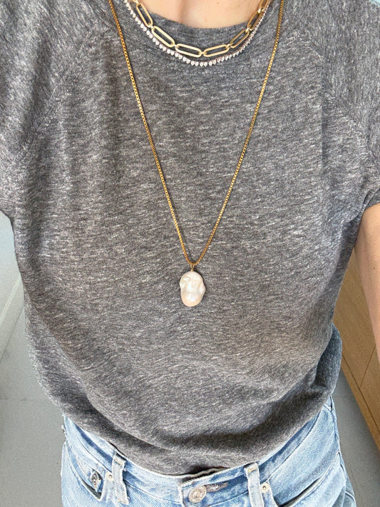 Baroque Pearl Pendant Necklace
