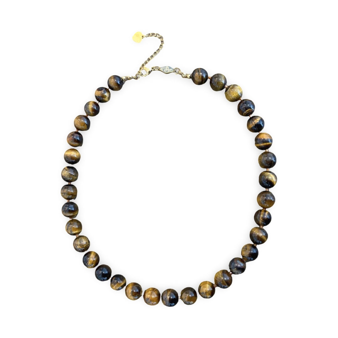 Tiger’s Eye 10mm Beaded Necklace