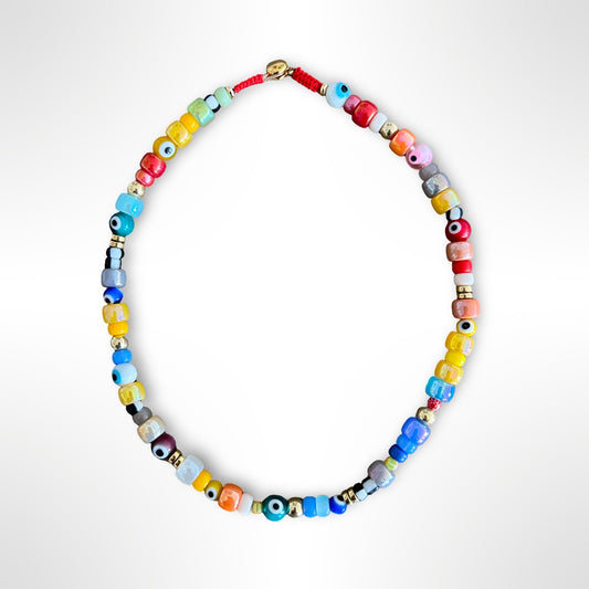Evil Eye Beaded Necklace