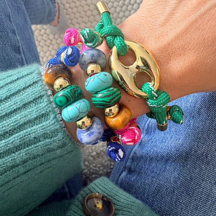 Pink Paracord Crystal Bracelet