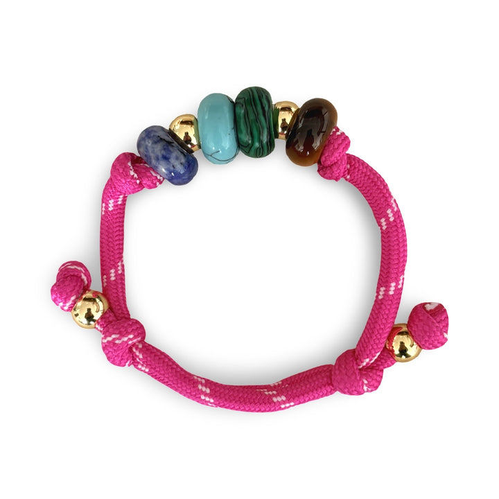 Pink Paracord Crystal Bracelet
