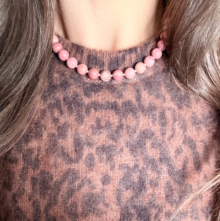 Rhodonite Bead Necklace