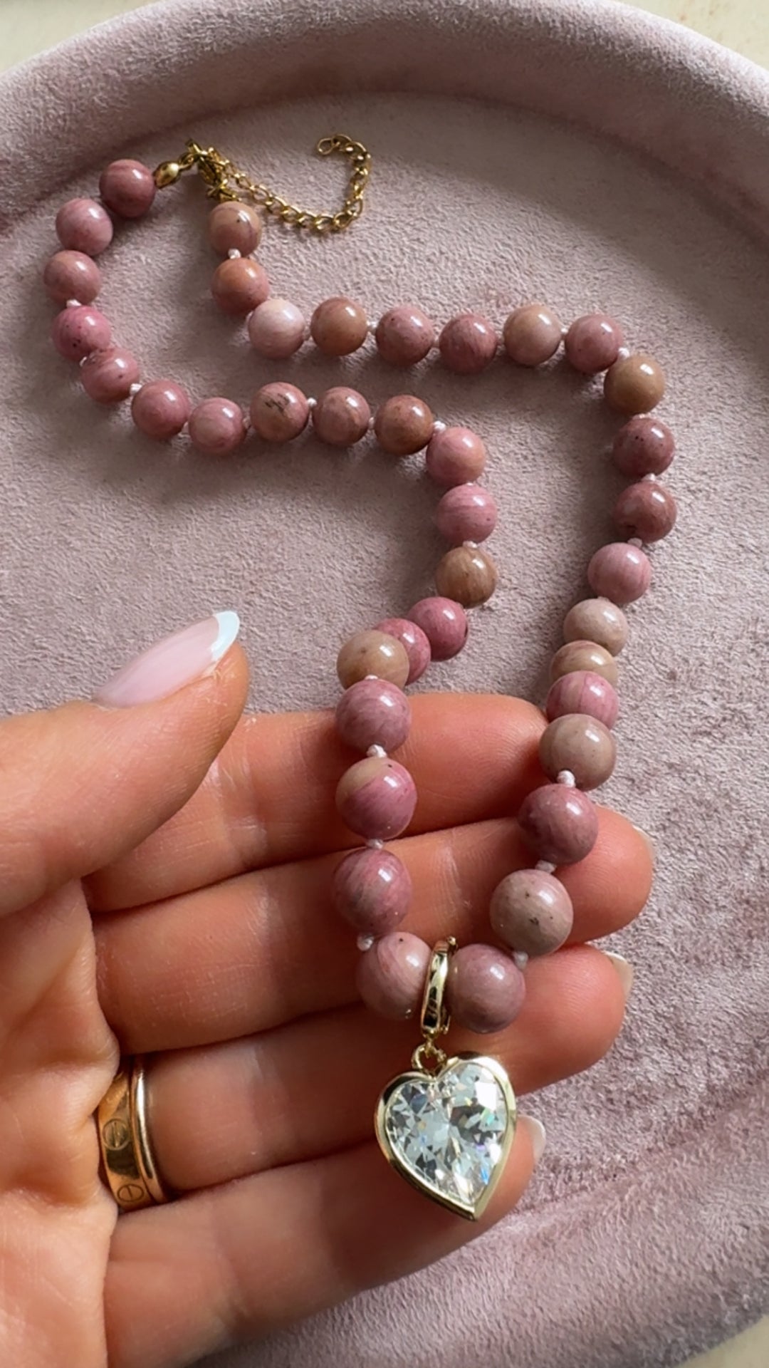 Rhodonite Bead Necklace
