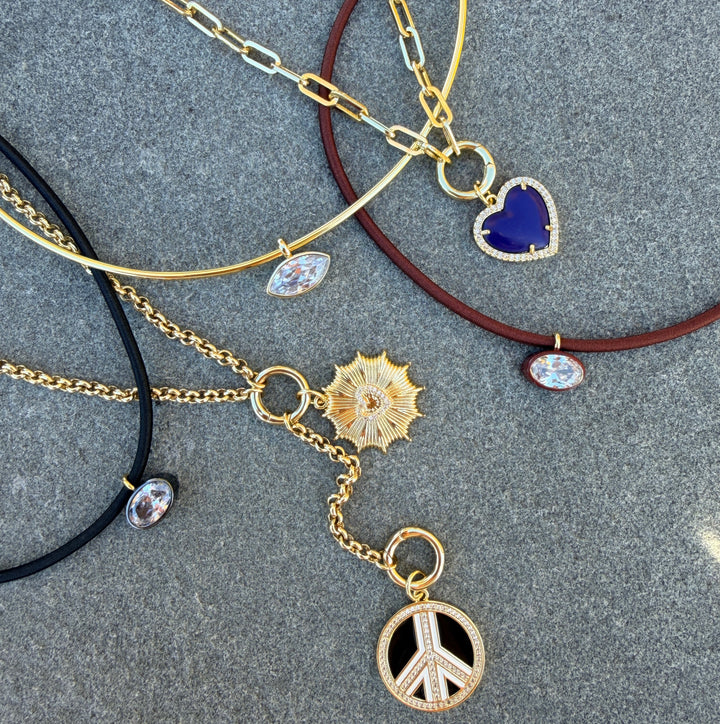 Lapis Heart Charm