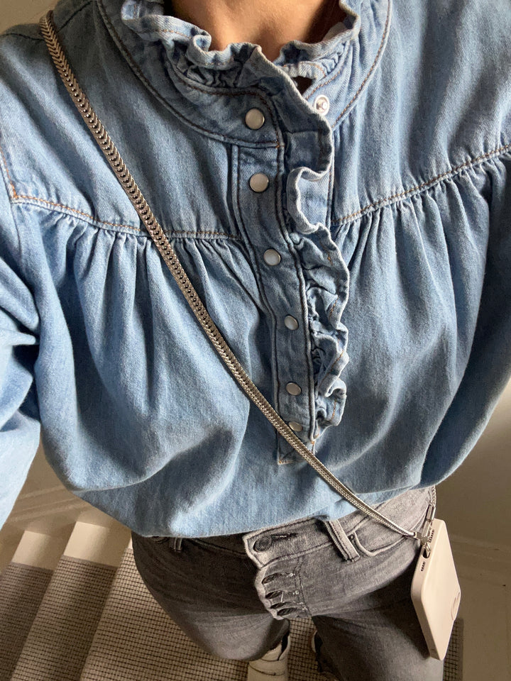 Herringbone Phone Strap Silver