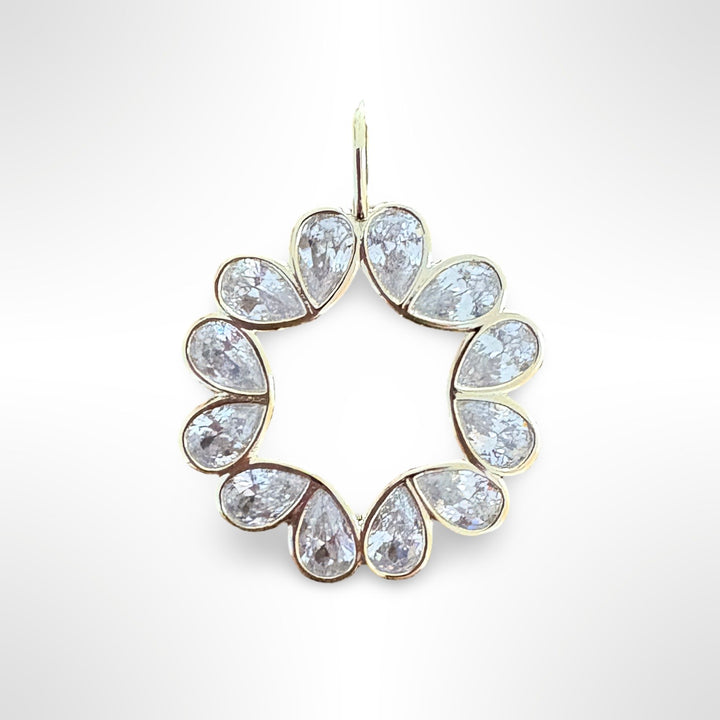 CZ Flower Star Charm