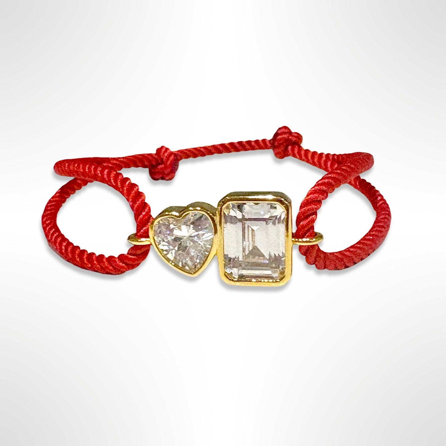 Multi Shape Red String Bracelet
