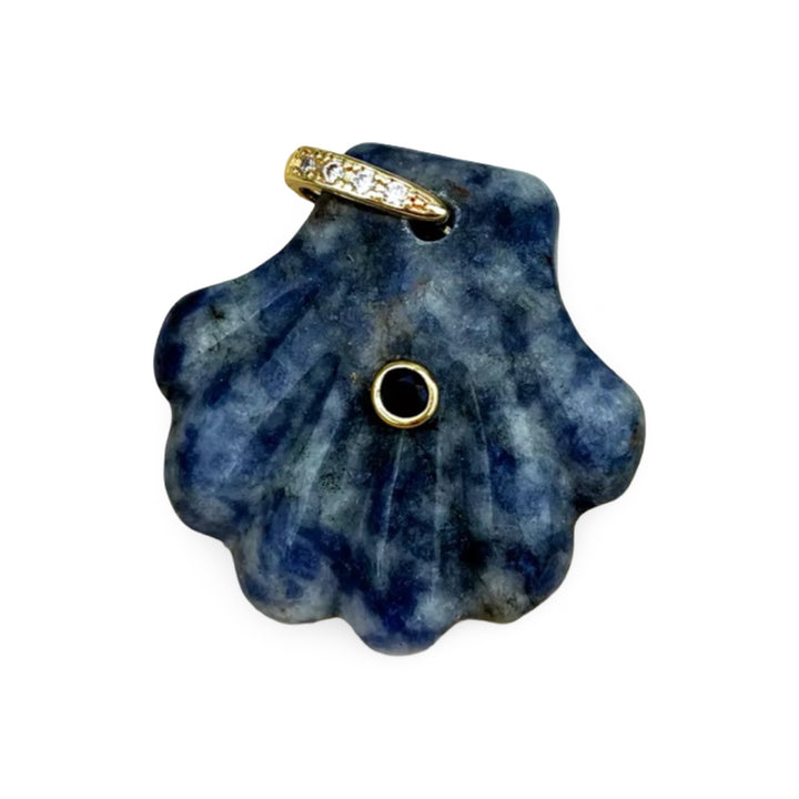 Sodalite Shell Pendant