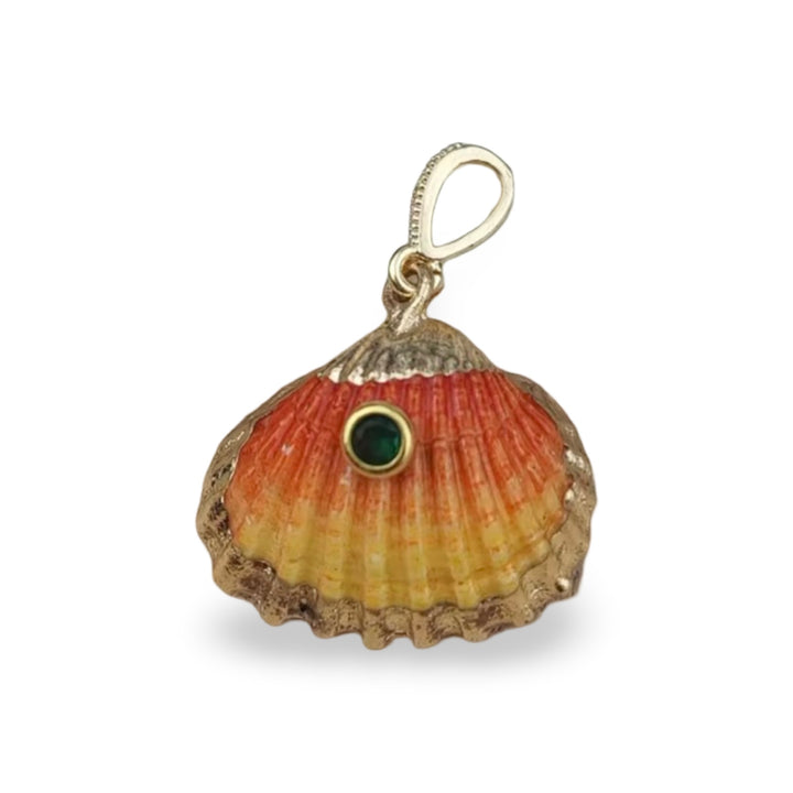 Painted Shell Pendant