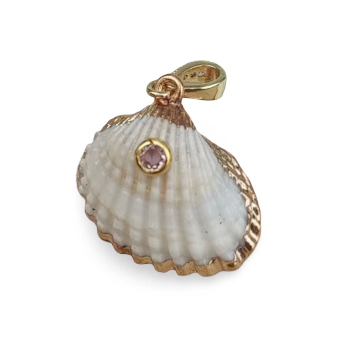 Painted Shell Pendant