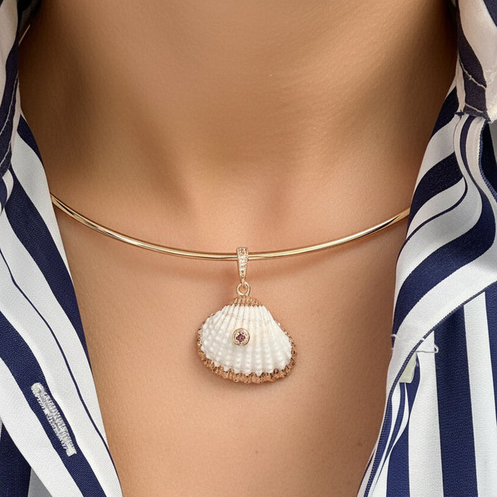 Painted Shell Pendant