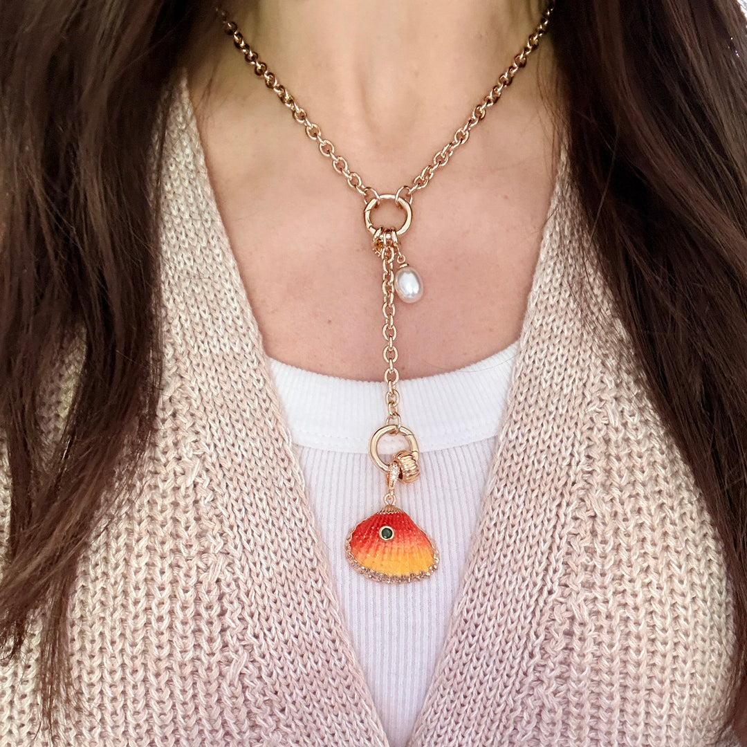 Painted Shell Pendant