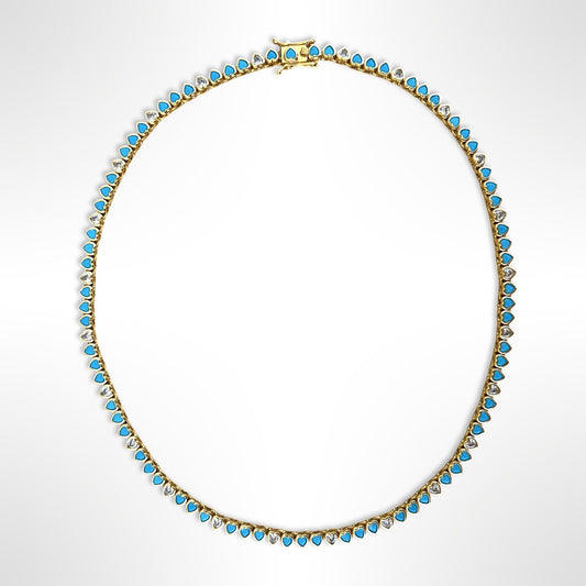 Turquoise Mini Heart Necklace