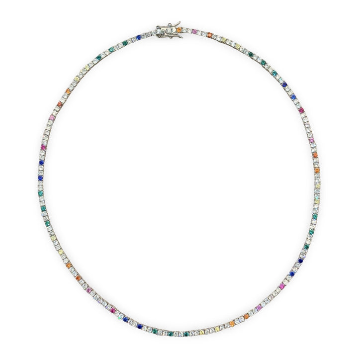 Multi Colour Tennis Necklace
