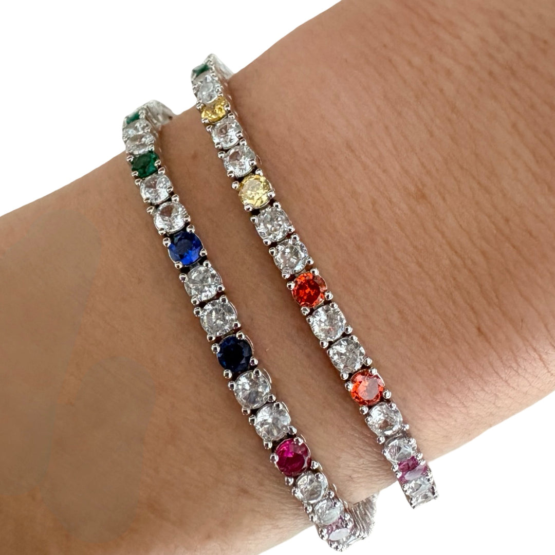 Multi Colour Tennis Bracelet