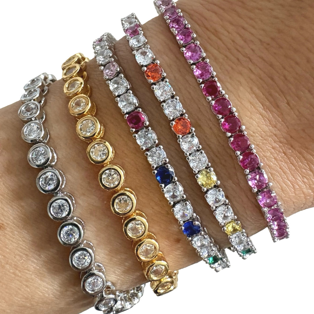 Multi Colour Tennis Bracelet