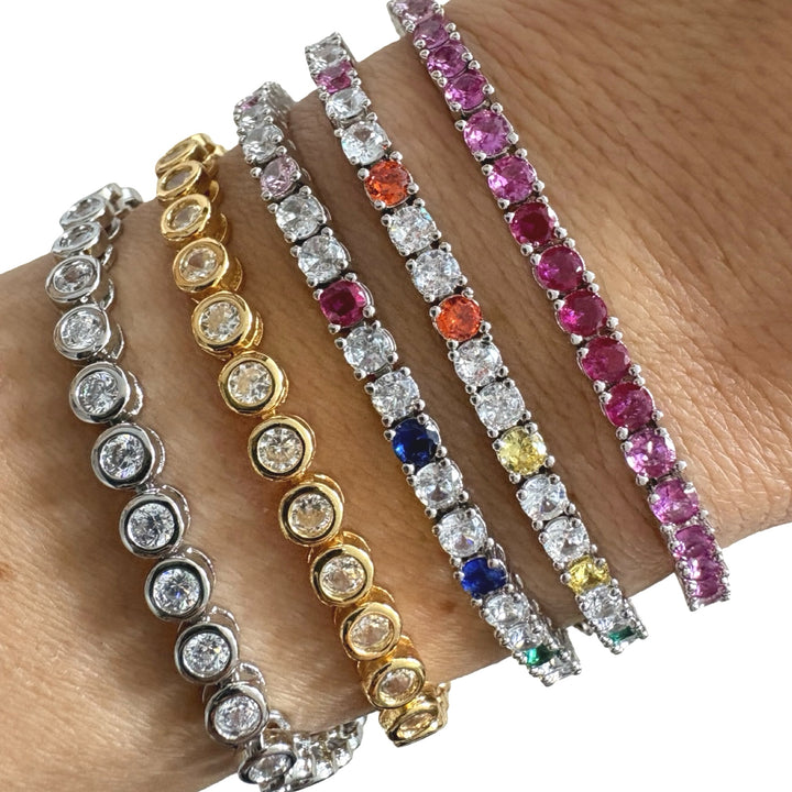 Multi Colour Tennis Bracelet