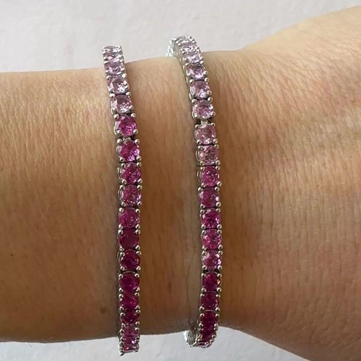 Pink Ombré Tennis Bracelet